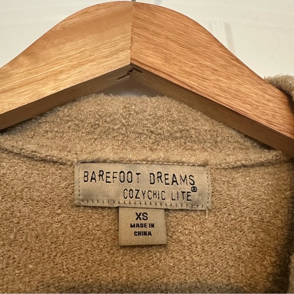 Barefoot Dreams Sweater Quarter Zip Soft Lounge Brown Collar Size Extra Small - Picture 5 of 7